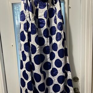 Elegant Royal Blue maxi Polka Dot Skirt and blouse